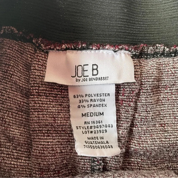 Joe B Pleated Plaid A-Line Mini Skirt Maroon Black - Picture 7 of 8